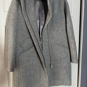 J. Crew Light Gray Italian Stadium Cloth Coat